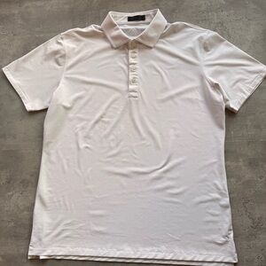G/FORE Men’s White Short Sleeve Polo, Large